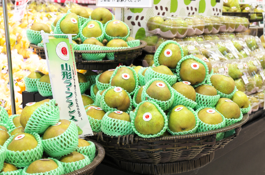 GIマークと「山形ラ・フランス」